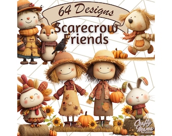 64 Espantapájaros Festival Amigos PNG, Imágenes prediseñadas de otoño, Animales de otoño, Imágenes prediseñadas de huerto de calabazas, Espantapájaros de cosecha, Gráficos rústicos de otoño para imprimir