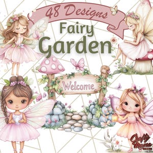 Fairy Garden PNG Clipart, Whimsical Fairy House, Toadstool Home, Leaf Umbrella, Cute Swing, Magical Garden Elements, Fantasy Clip Art Png