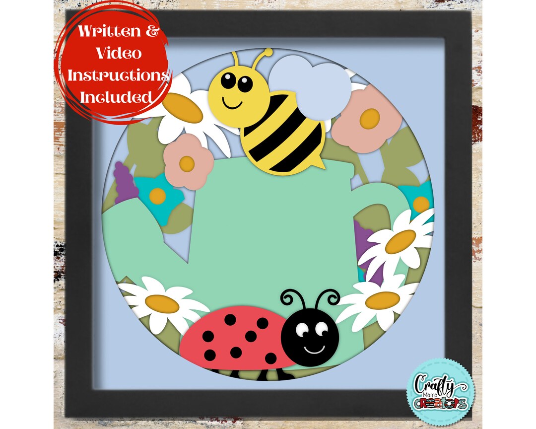 3D Spring Shadow Box Svg Flower Garden Shadowbox Svg Spring - Etsy