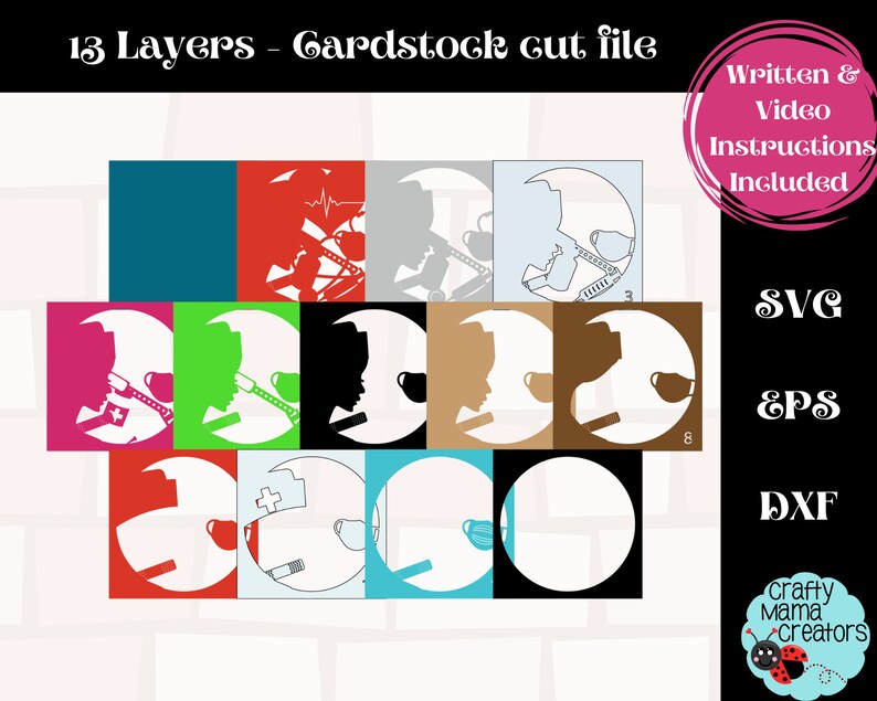 3D Nurse Shadow Box Svg, Nurse Svg Stethoscope Shadowbox Svg, Nursing ...