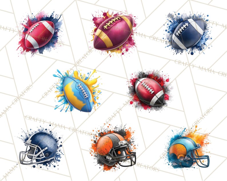 80 Png, Football PNG Clipart, Sports Ball Clip Art With Paint Splash ...