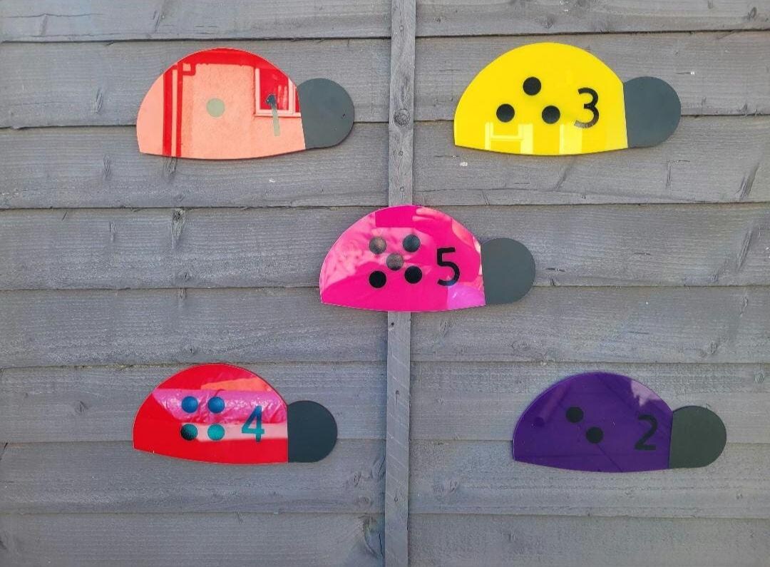 ACRYLIC Number Lady Birds, Chalkboard Rainbow, Learning Resources ...