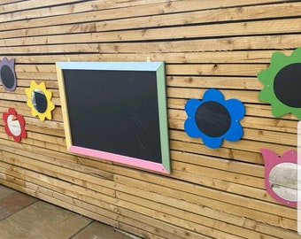 Large framed Chalkboard, Garden, Playroom, SquarE ChalkboarD, Rectangle Chalkboard - ships to US