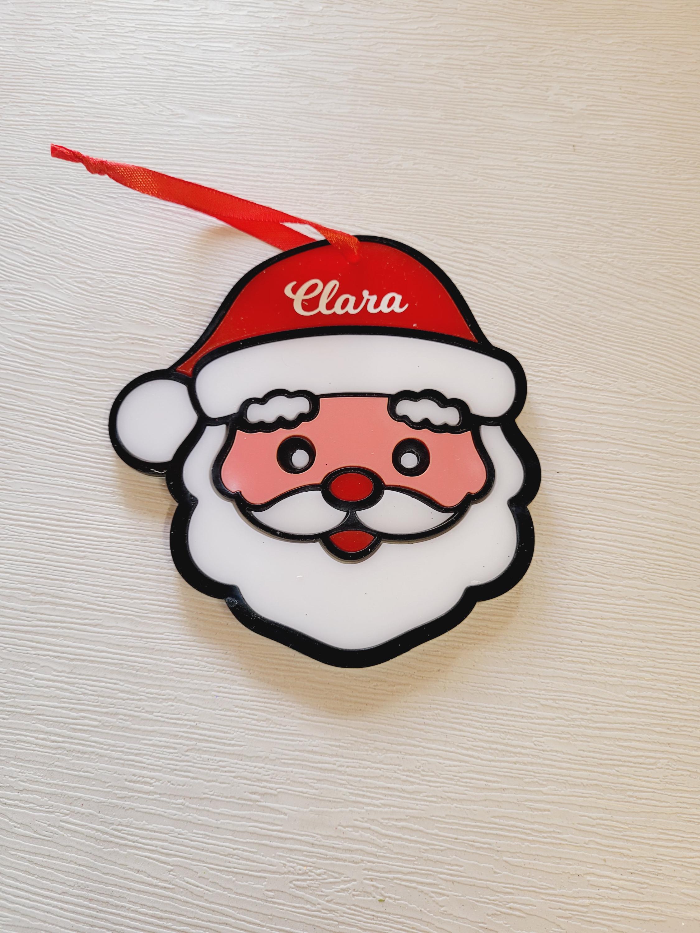 thumbnail image 2 of Personalised Santa Bauble – Acrylic Hanging Christmas Decoration, Any Name 2 of 6