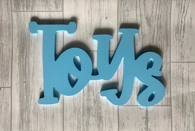 15cm personalised name wall plaque 15cm tallletters toybox Etsy.de