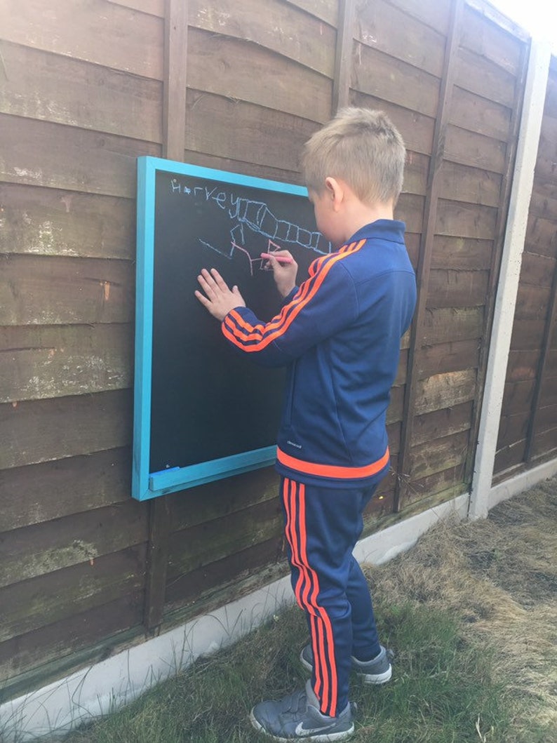 Large Framed Chalkboard Garden Playroom Square Chalkboard Etsy UK
