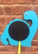 Dinosaur shaped outdoor chalkboards, garden toys, preschool, early years learning 