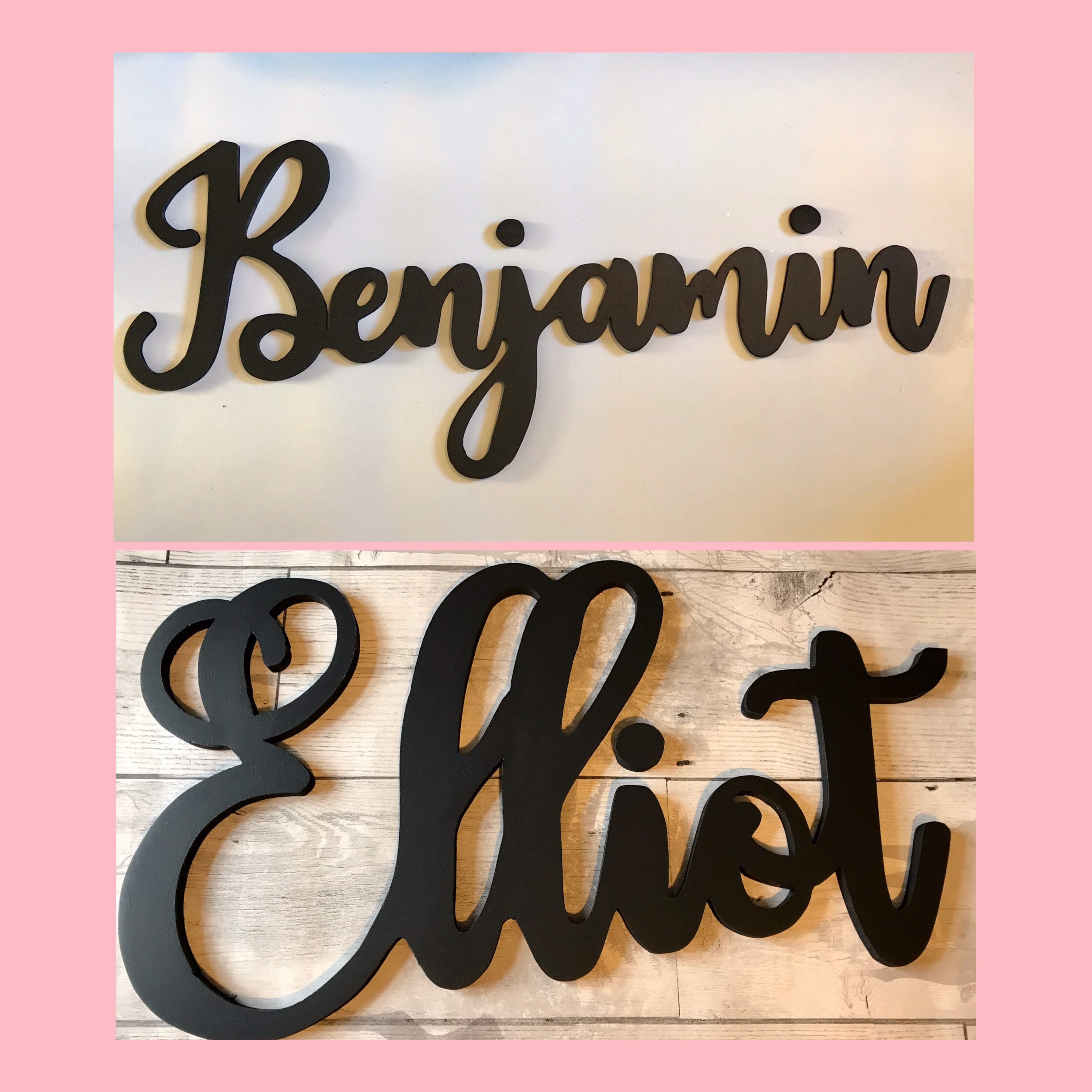 13cm personalised name wall plaque 13cm tall letters toybox Etsy