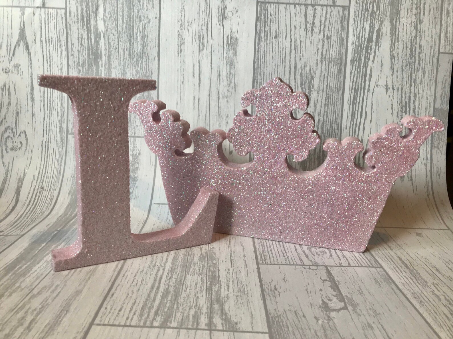 Freestanding Glittered Letter and Crown Set. Numbers and - Etsy