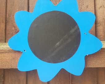 Sunflower shaped outdoor chalkboards, garden toys, preschool, early years learning