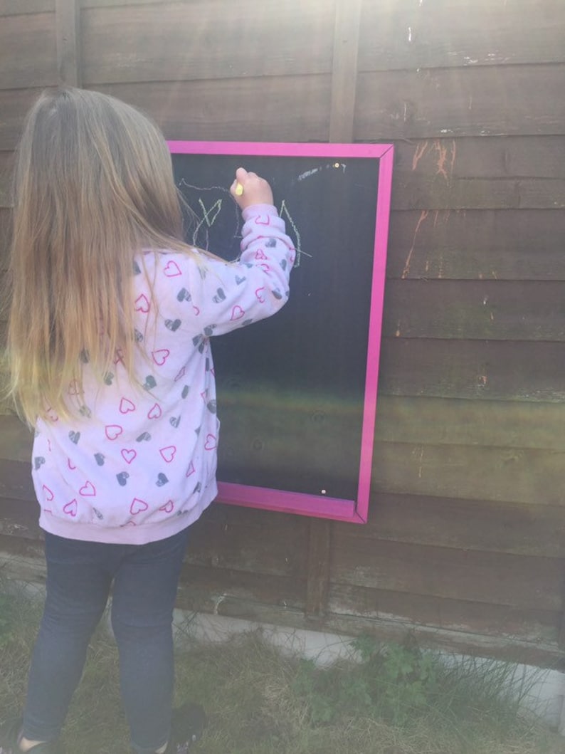 Large Framed Chalkboard Garden Playroom Square Chalkboard Etsy UK