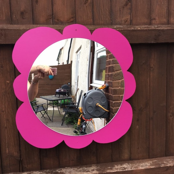 Large flower sensory mirror for the garden, sensory mirror, shatterproof, acrylic mirror, play area