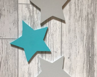 Star shaped embellishments, toy box, wall and door signs, wooden stars, name plaque add ons 5/8/10/12cm