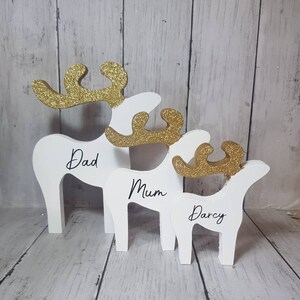 Freestanding reindeer family , Christmas decorations, various sizes, Xmas ornaments, personalised gifts image 4