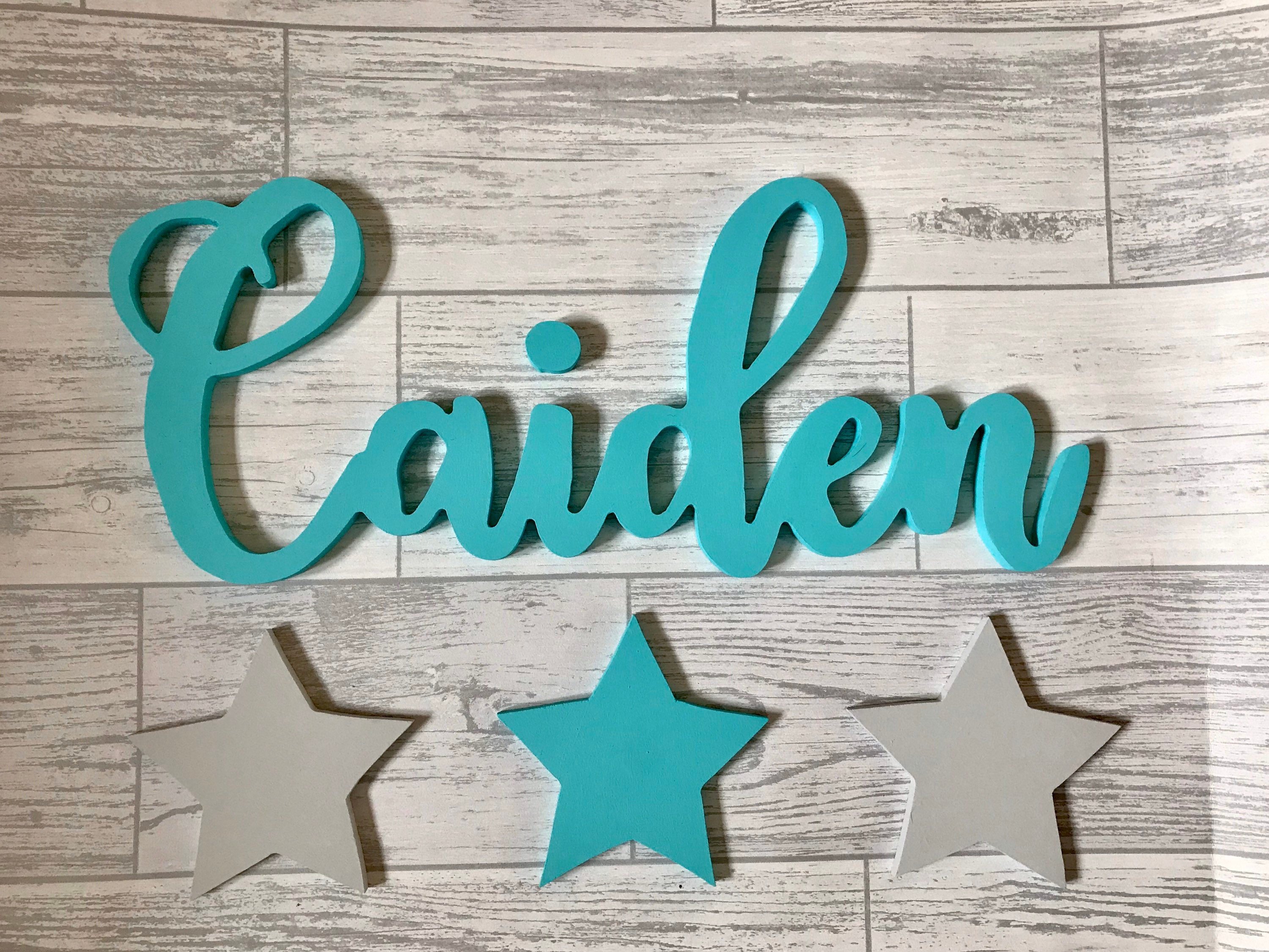 25cm Personalised Name Wall Plaque 25cm Tallletters Toybox Etsy UK