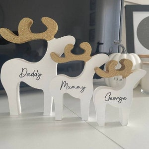 Freestanding reindeer family , Christmas decorations, various sizes, Xmas ornaments, personalised gifts image 2