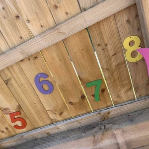 15cm numbers, number line, rainbow, learning resources, outdoor sign, preschool, number board