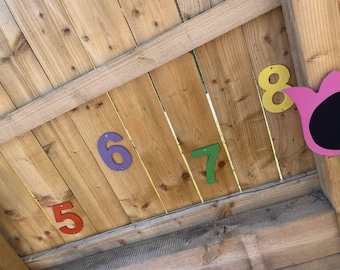 15cm numbers, number line, rainbow, learning resources, outdoor sign, preschool, number board