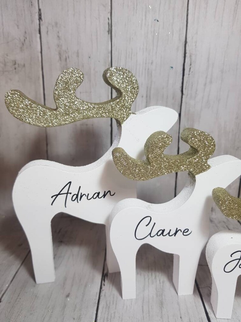 Freestanding reindeer family , Christmas decorations, various sizes, Xmas ornaments, personalised gifts image 3
