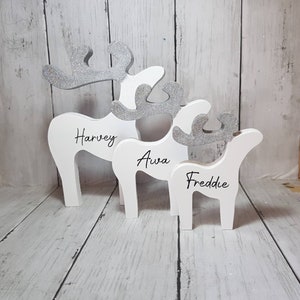 Freestanding reindeer family , Christmas decorations, various sizes, Xmas ornaments, personalised gifts image 5