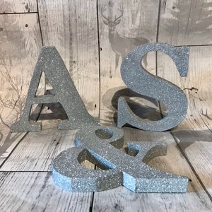 Glitter Iron on Letters and Numbers, 1-10cm Tall. Personalised