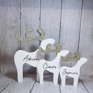 Freestanding reindeer family , Christmas decorations, various sizes, Xmas ornaments, personalised gifts image 6