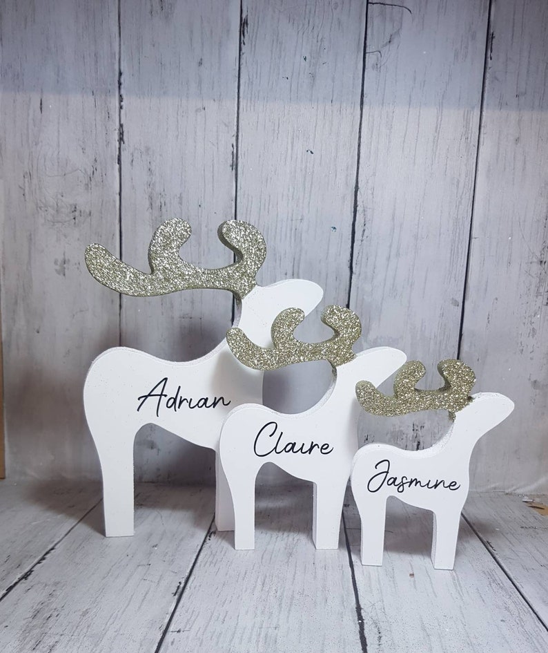 Freestanding reindeer family , Christmas decorations, various sizes, Xmas ornaments, personalised gifts image 6