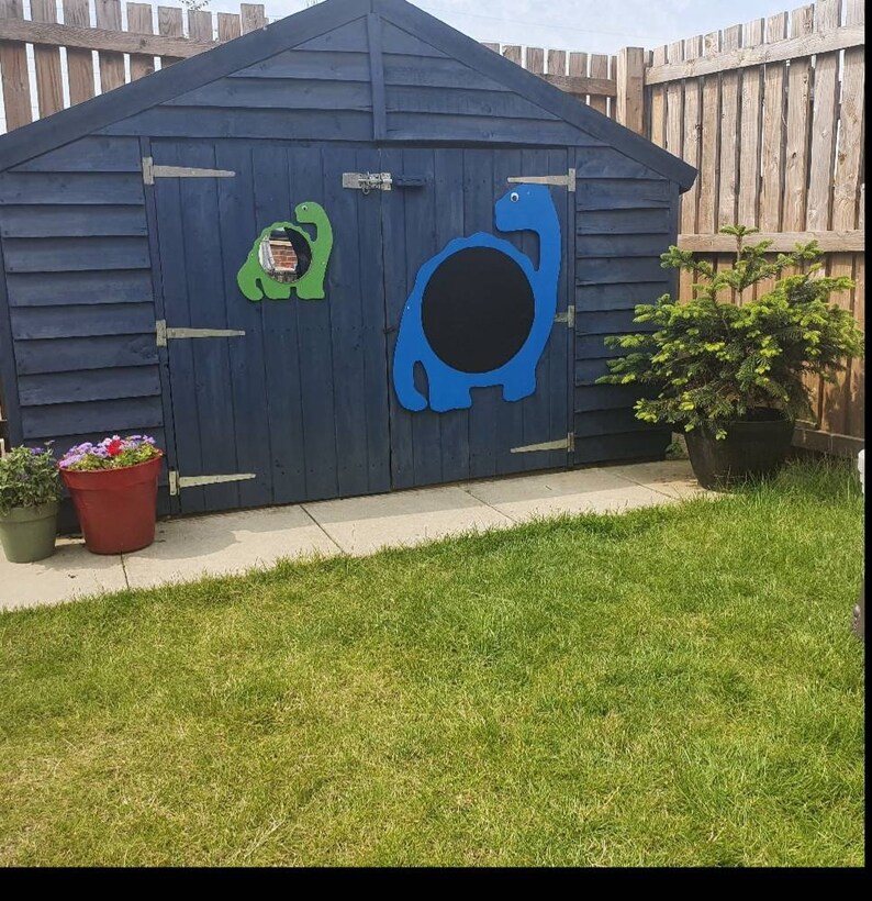 Large Dinosaur Shaped Outdoor Chalkboards Garden Toys Etsy