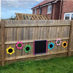 Flower chalkboards ideal for children centres nursery schools handmade
