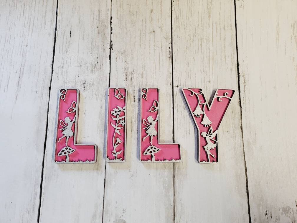 3D Wooden Fairy Letters Toybox Add On 10cm Butterfly Etsy UK