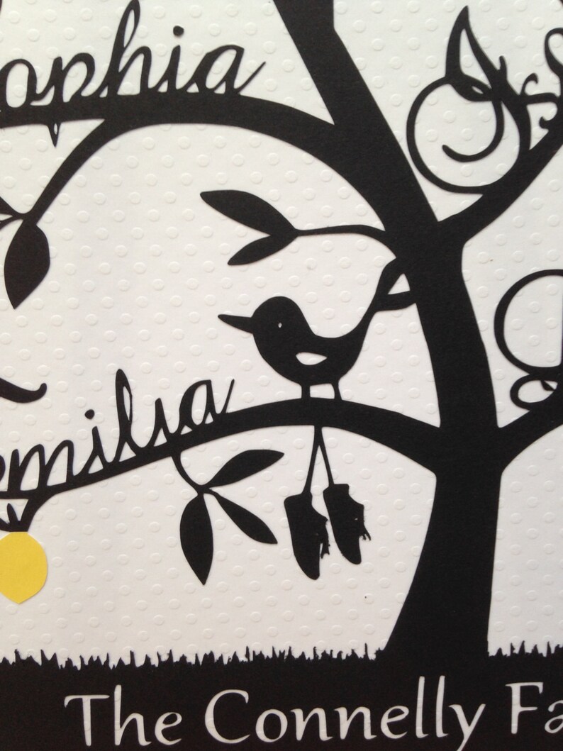 Papercut Family Tree Picture lemon tree design