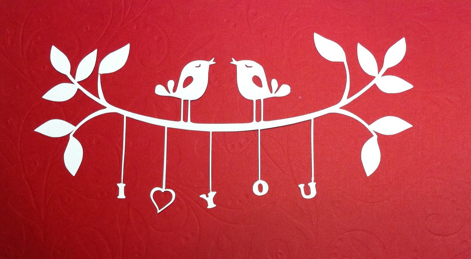 1st Anniversary Paper Cut Love Birds From White Paper, Can Be ...