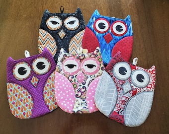 Owl Pot Holder (Hot Pad) - Choice of Color