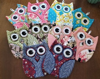 Owl Pot Holder (Hot Pad) - Choice of Color