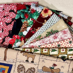 Vintage Scraps - Scrap Christmas Fabric - Vintage Christmas