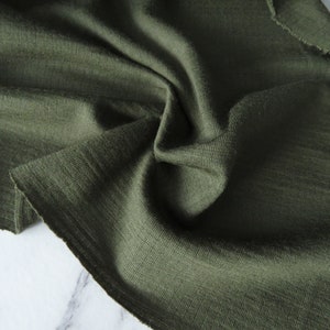 1m Merino Wool Knit Fabric Blue- by metre Jersey Eyelet Tencel Merino blend More colours weights blends lengths available Worldwide shipping