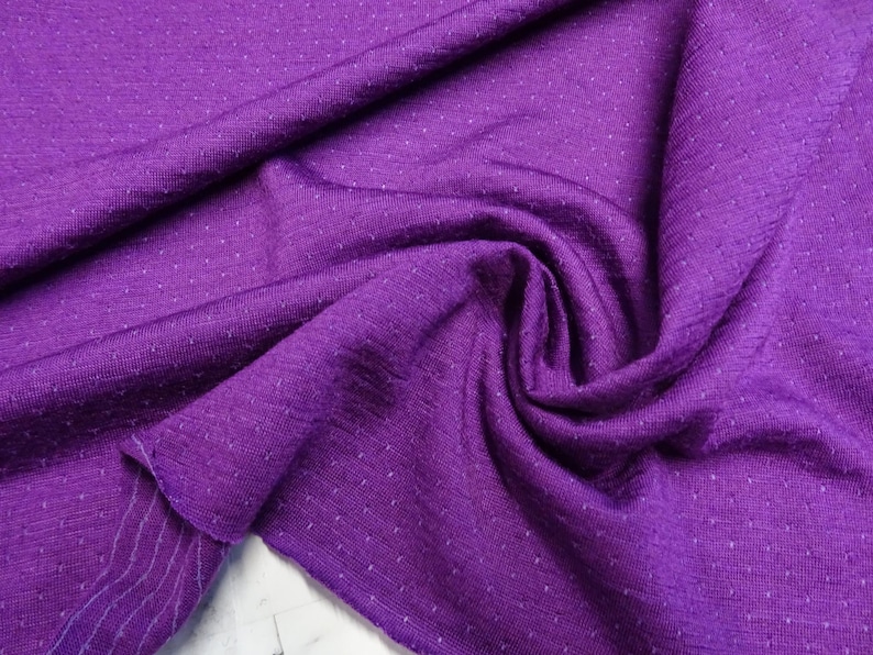 1m Merino Wool Knit Fabric Blue by Metre Jersey Eyelet Tencel Merino Blend More Colours Weights