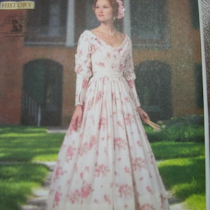 Butterick B5832 Misses A5 6-8-10-12-14 and Size E5 14-16-18-20-22 Historical Dress. Southern Belle, Civil War, Jane Eyre. FF, Uncut image 1