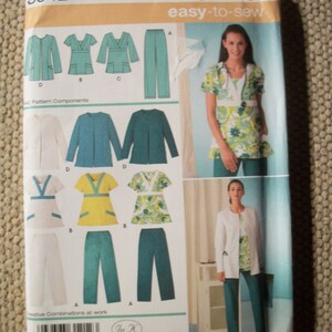 May include: Simplicity sewing pattern 3542, size BB 20W-28W, for a jacket, tunic, and pants. The envelope displays illustrations of various garment combinations in solid colors and floral patterns, along with photographs of the finished clothing.