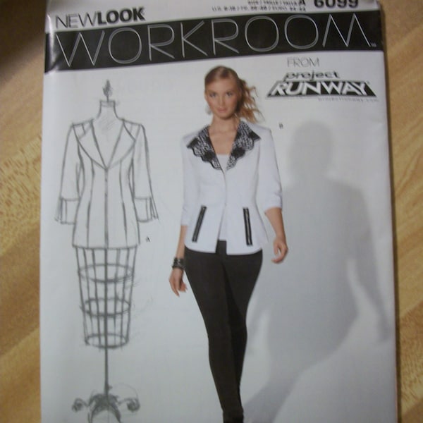 New Look 6099  FROM PROJECT RUNWAY Misses jacket six sizes in one (A 8-18)