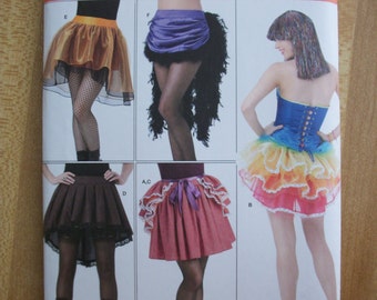 Simplicity 1346 Misses (Size H5 6,8,10,12,14) and (R5 14,16,18,20,22) Costume Skirts and Bustles