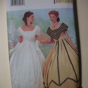 Butterick 6693 Misses Size 6-8-10 Historical Civil War, Southern Belle, Scarlett O&#39;Hara dress Costume. sewing pattern. Factory folded, uncut