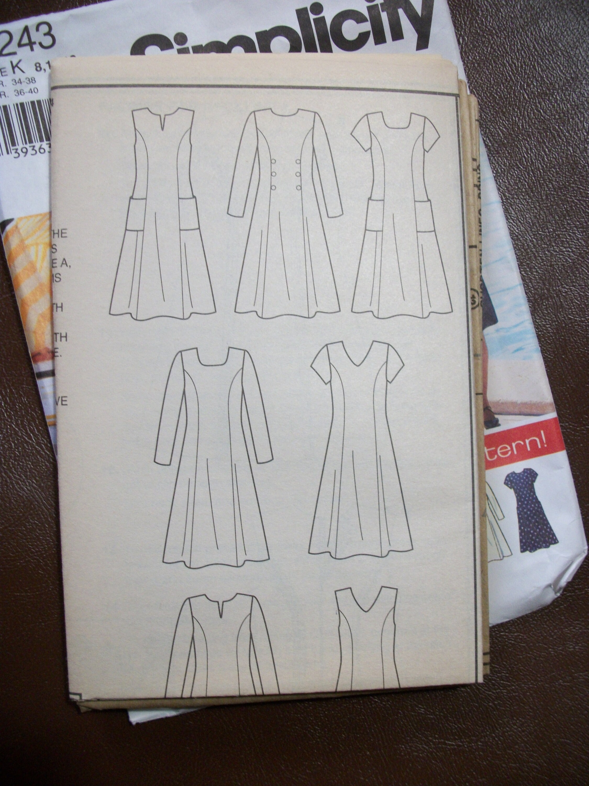Simplicity 7243 Size K 8-10-12 Miss/miss Petite Knee Length