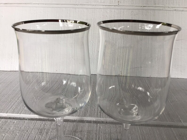 Vintage Lenox Desire Platinum Trim water glass elegant Etsy