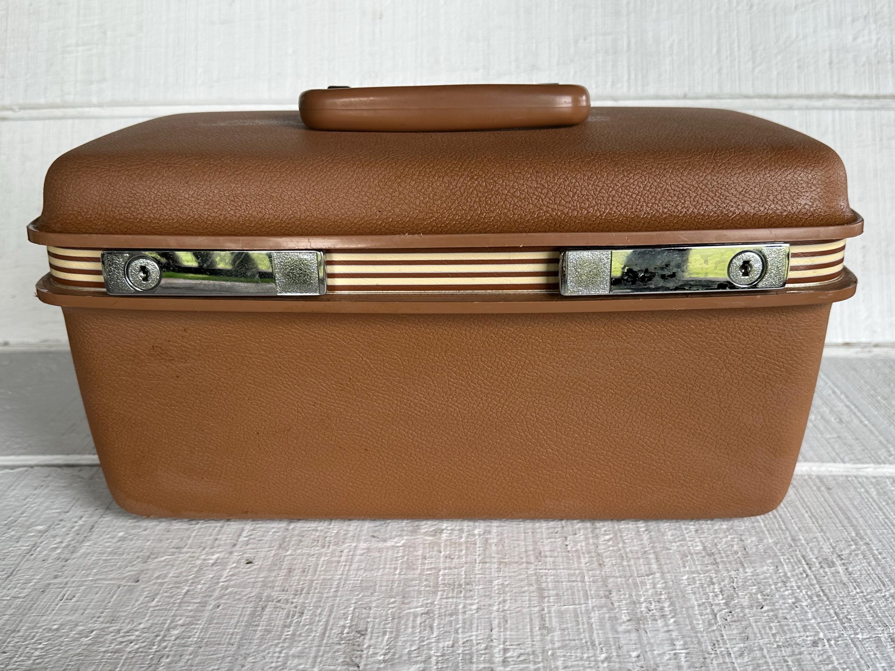 Vintage Samsonite Train Case: Mid Century Mocha Brown Luggage - Etsy
