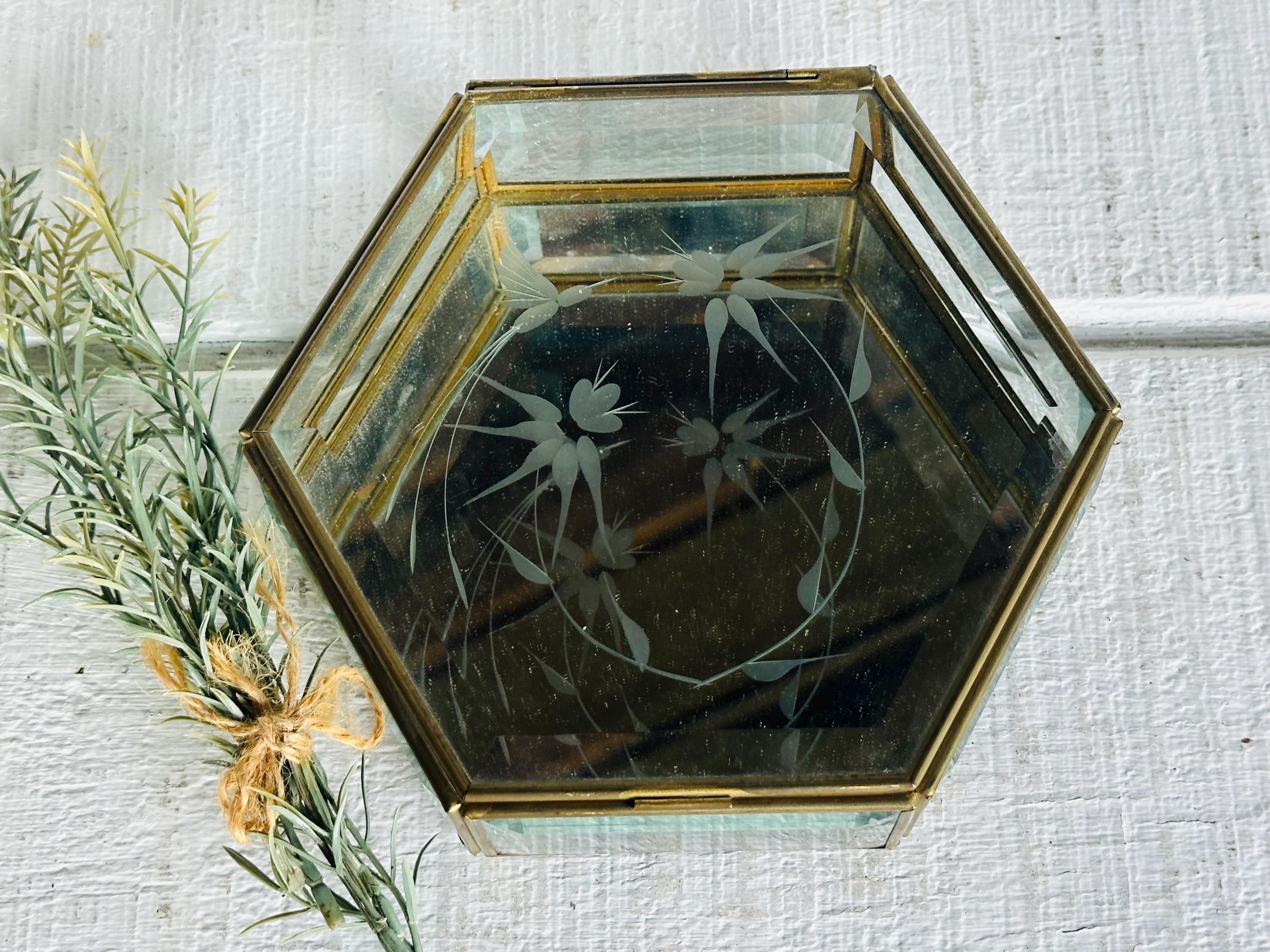 その他 Antique glass case vintage antique counter top glass display case mahogany 19” d x 25