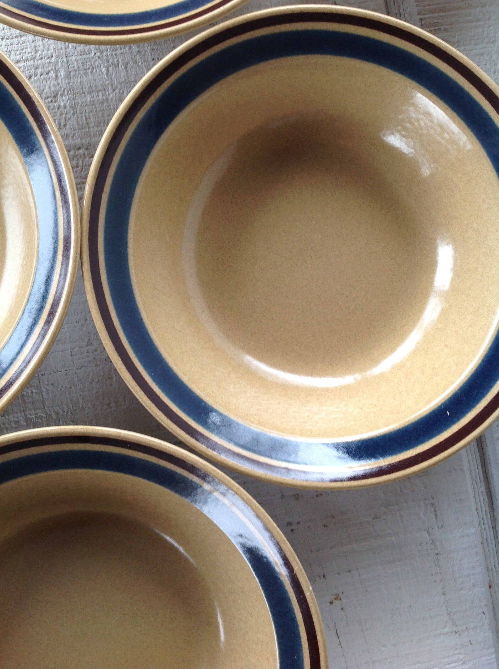 4 Retro 1980's dinnerware Vintage Newcor Stoneware Dishes Etsy