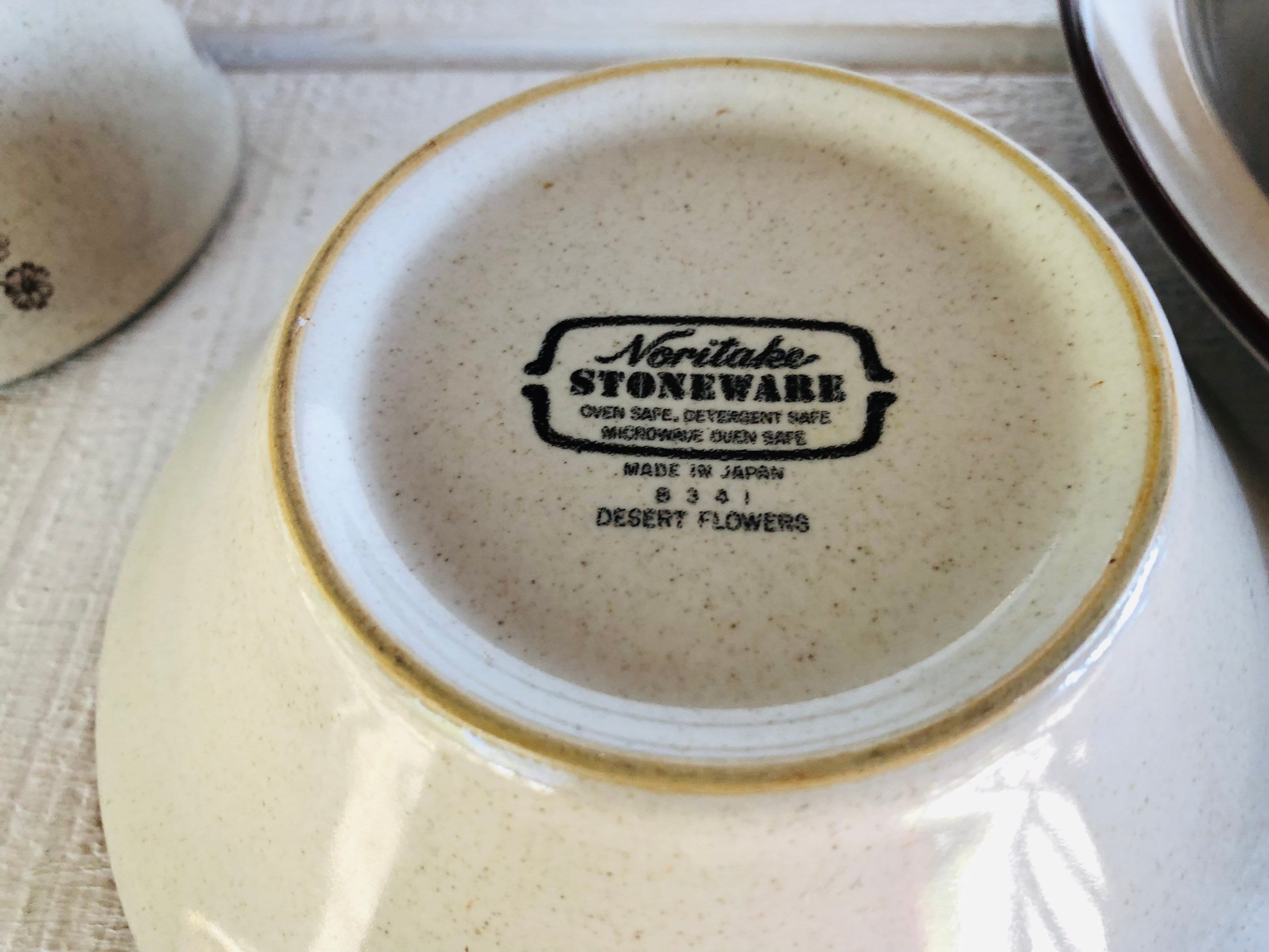 1970s 80s Noritake Stoneware DESERT FLOWERS 8341 Japan Vintage