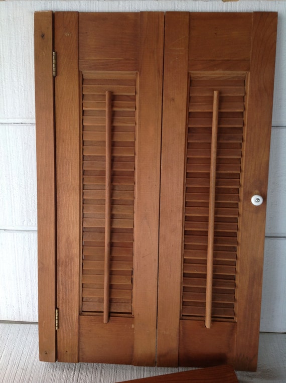 Vintage Medium Interior Wooden Shutters Rustic Wooden Shutters Rustic Decor Wedding Decoration Shabby Chic Interior Wood Louver Shutter