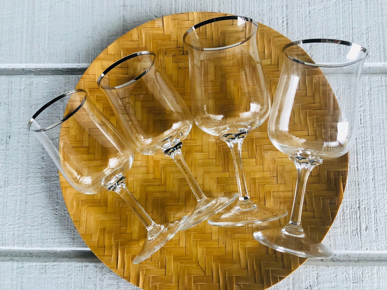 Vintage Lenox Desire Platinum Trim Water Glass Elegant Etsy